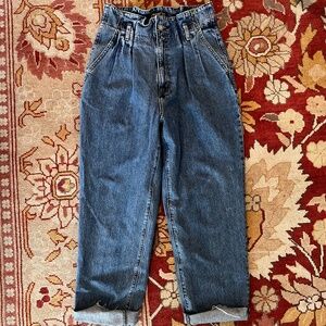 Abercrombie pleated waist jeans